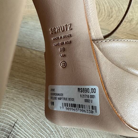 Schutz Josie Mila Platform Heels Nude Beige 9 - Picture 12 of 16